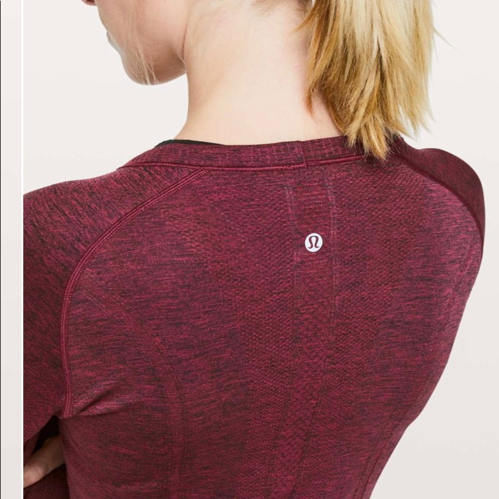lululemon athletica Burgundy Long Sleeve Top - Picture 3 of 9